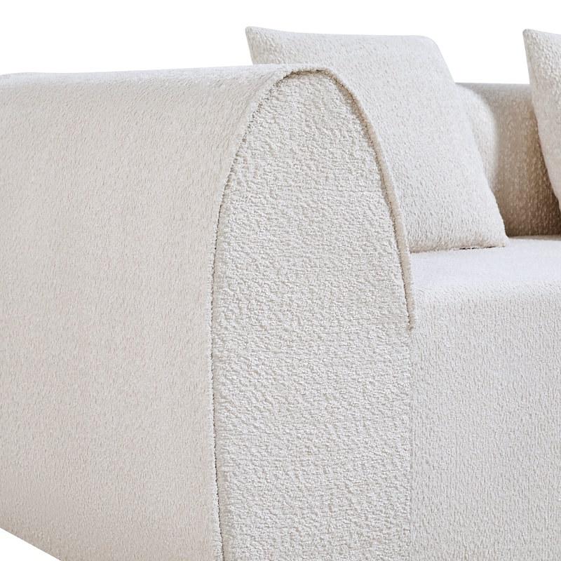 Christopher Knight Home - Curved Modular 110" Upholstered Sectional Sofa