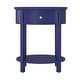 preview thumbnail 24 of 55, Fillmore 1-Drawer Oval Wood Shelf Accent End Table by iNSPIRE Q Modern