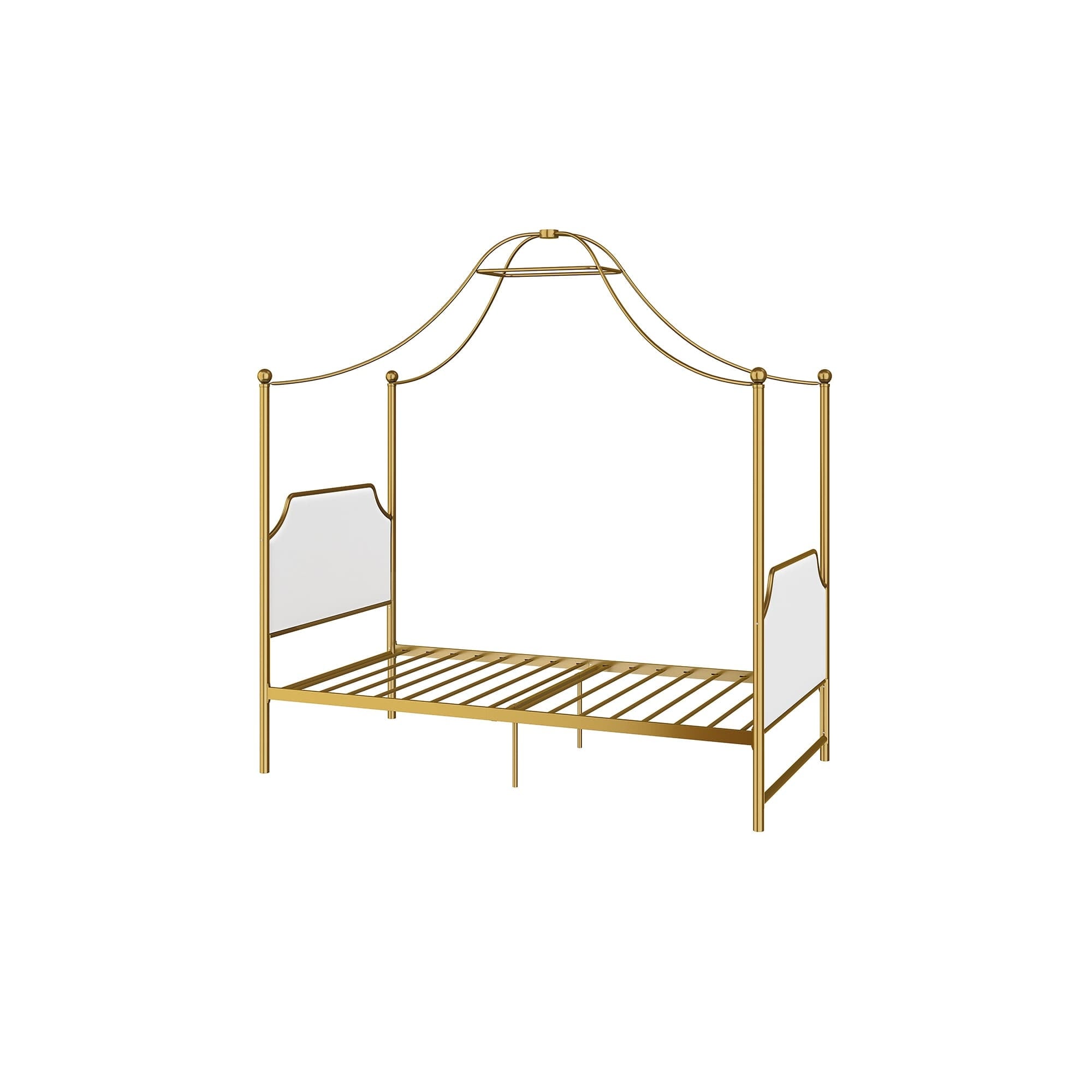 Little Seeds Monarch Hill Gold Clementine Canopy Bed Bed Bath