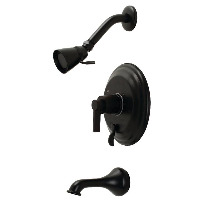 Kingston Brass NuvoFusion Tub and Shower Trim Package with 1.8 GPM - Matte Black