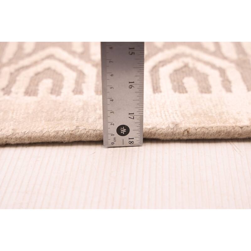 ECARPETGALLERY Hand Loomed Elysian Ivory Viscose, Wool Rug - 8'0 x 10'3