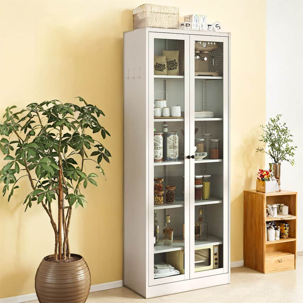 72" Metal Kitchen Pantry Cabinet