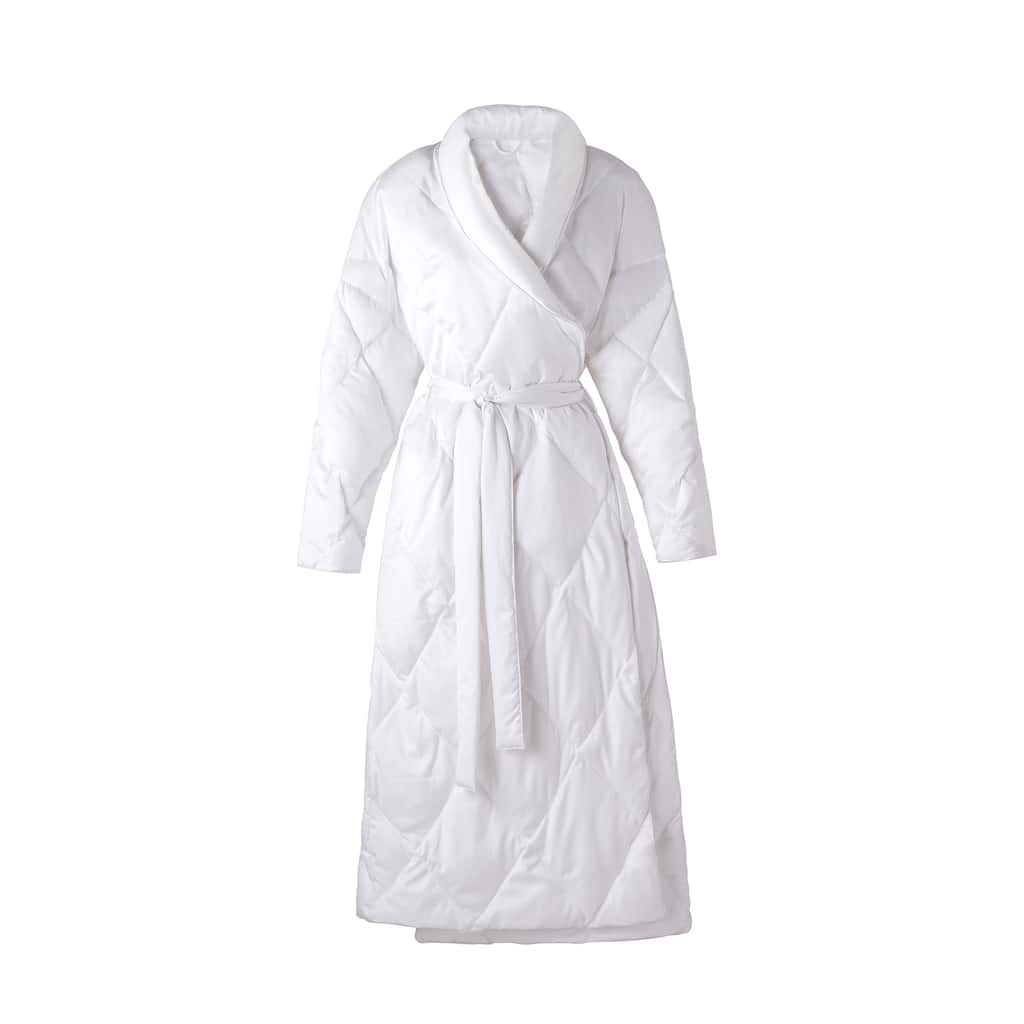 Satin Puffer Down Alternative Bath Robe