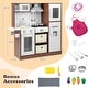 preview thumbnail 5 of 4, Wooden Little Chef Pretend Play Toy Kitchen Set w/Lights & Sounds