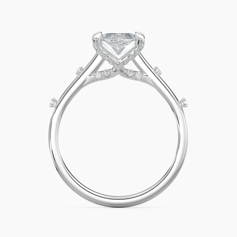 Auriya 14k Gold Petite Diamond Station Marquise Lab Grown Engagement Ring 1.00 to 5.00 ct. tw. (F-G, VS)
