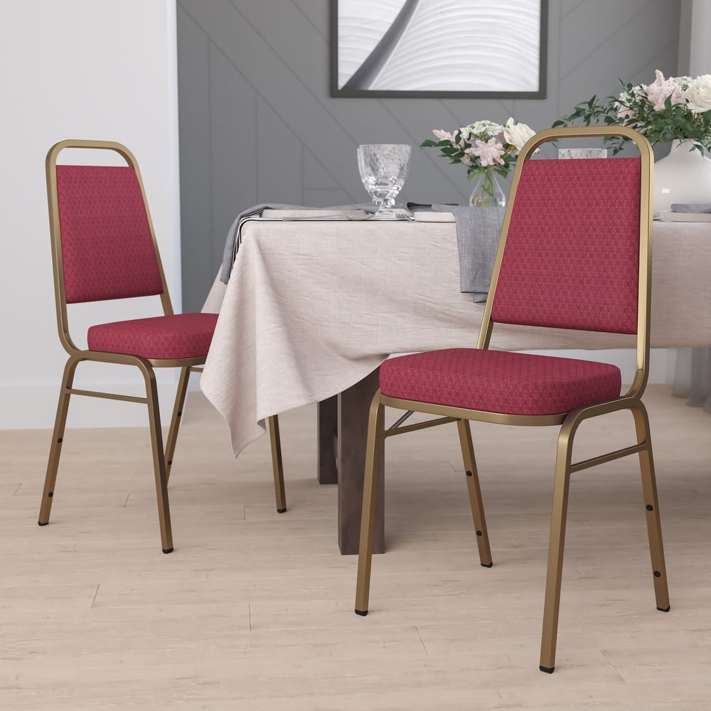 4 Pack Trapezoidal Back Stacking Banquet Chair - 20.25"D x 17.5"W x 36"H