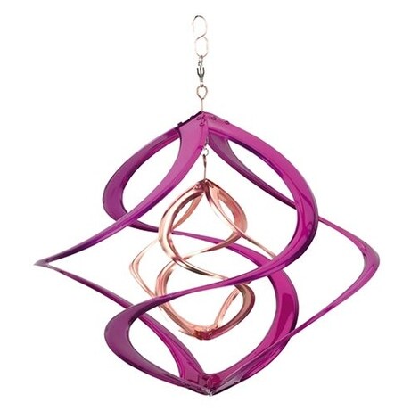Colored 14" Double Wind Spinner Purple