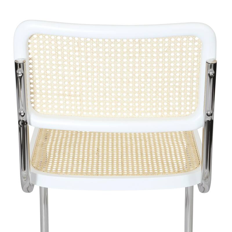 Breuer Chair Company Marcel Breuer Cesca Cane Cantilever Side Chair w/ Chrome Steel Frame (Various Wood & Cane Colors)