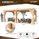 preview thumbnail 40 of 188, EROMMY Outdoor Louvered Pergola Gazebo with Adjustable Aluminum Rainproof Roof