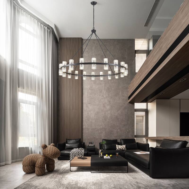 40-light fashionable metal frame wheel light with crystal lampshade bulbs not included