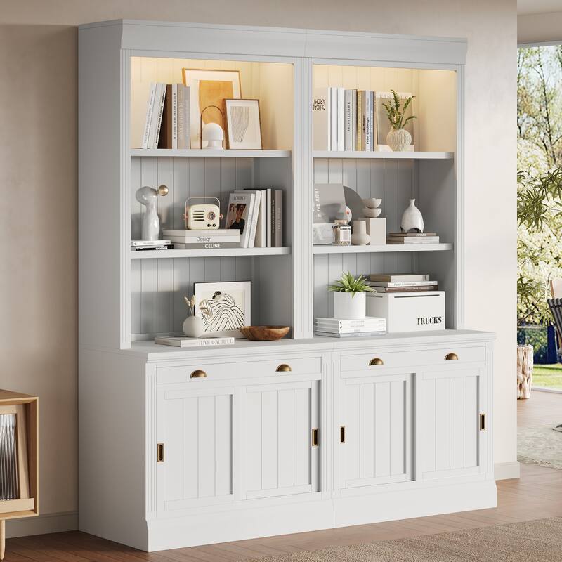 Modern Bookcase Suite with Sliding Doors