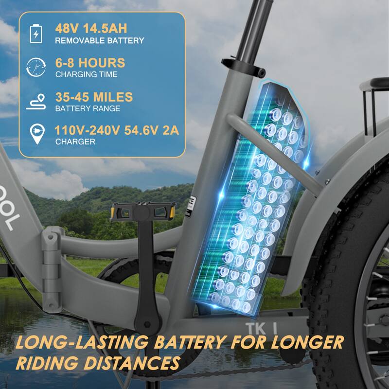 DoCred Electric Folding Tricycle for Adult with Front and Rear Baskets