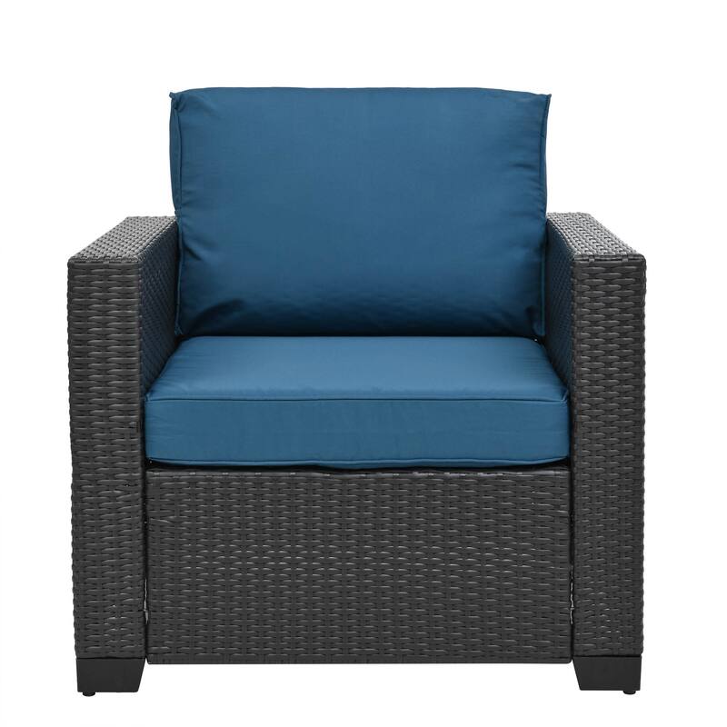 10 Piece Outdoor Furniture Set, Patio Rattan Sectional Sofa Set, All-Weather Conversation Set with Cushions and Coffee Table