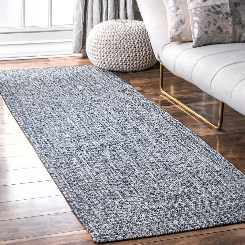 Nuloom Wynn Braided Indoor/Outdoor Area Rug - 2'6" x 8' Runner - Light Blue