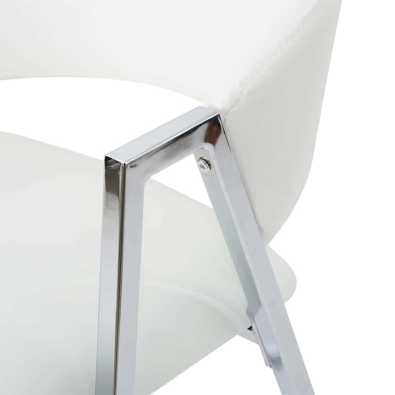 Modern Faux Leather Upholstery Bar Stool (Set of 2)