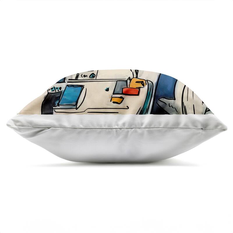 Stupell Goldfish Astronaut Suit Printed Outdoor Throw Pillow Design by Kamdon Kreations