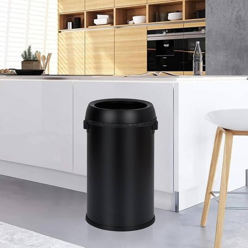 17 Gallon Commercial Stainless Steel Trash Can with Open-Top