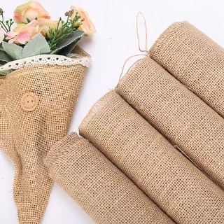 Agfabric natural burlap Wide Burlap Fabric for Crafts DIY Christmas