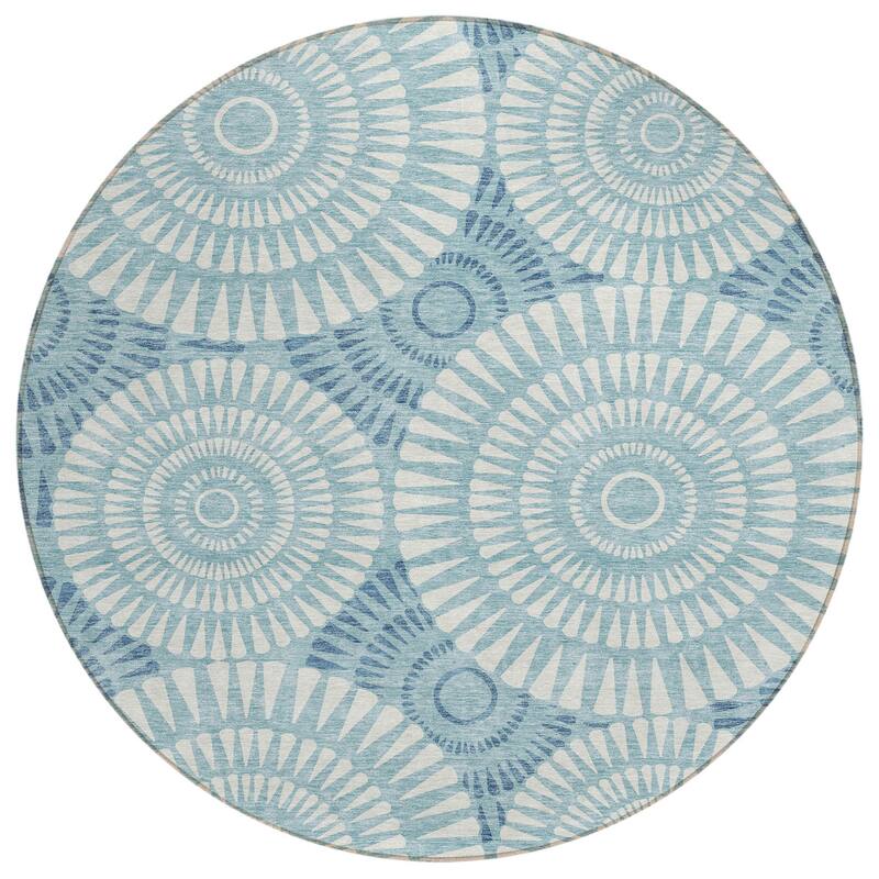 HomeRoots Geometric Transitional Rectangle Outdoor Rug