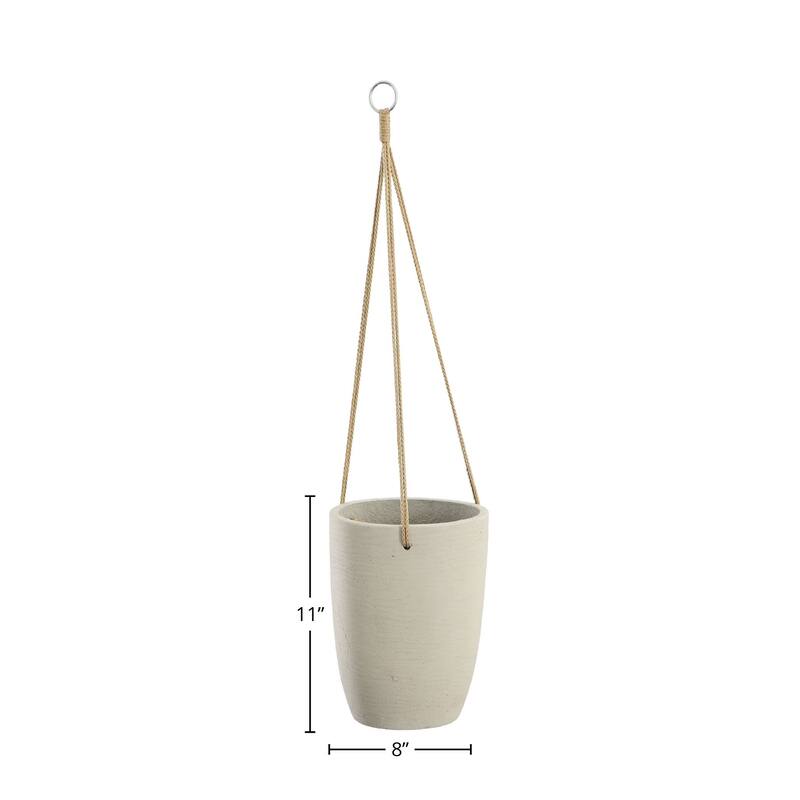 Cassandra Lightweight Concrete Pot Planter, Grey