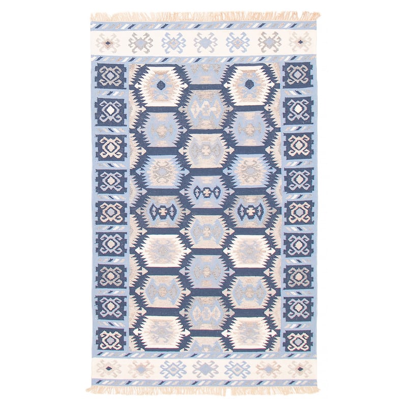 Ankara FW Navy Kilim 5'0" x 8'1" - 5'0 x 8'1 - Dark Navy - 5'0 x 8'1