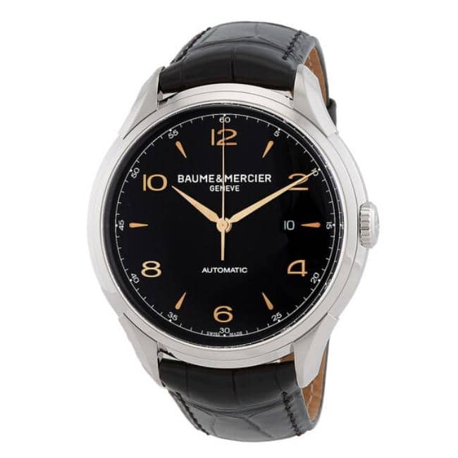 Baume and Mercier Clifton Men's Watch - Black Face, Black Band