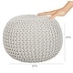 preview thumbnail 17 of 48, AANNY Designs Lychee Knitted Cotton Round Pouf Ottoman