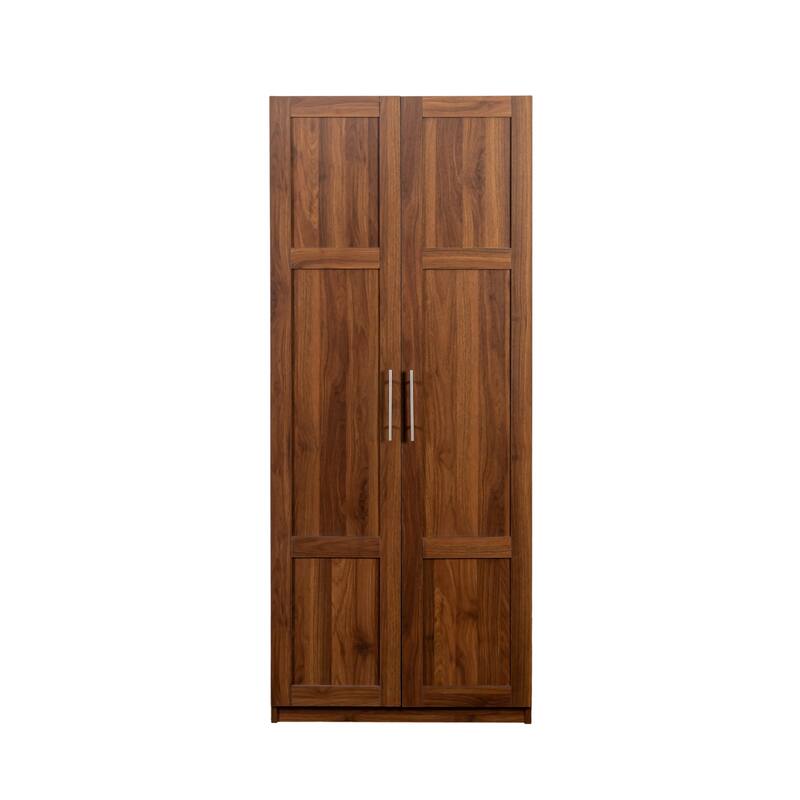 Freestanding Pantry Cabinet with Doors and Shelves, Kitchen Wood Pantry Storage Cabinet Cupboard for Dining Room, Living Room