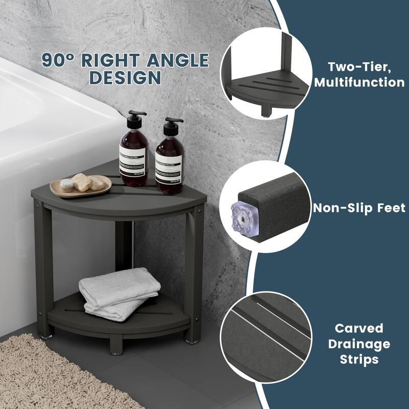 Anapolis Poly Corner Shower Bench