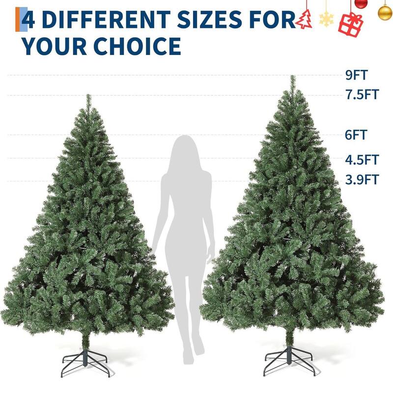 7.5 Ft Traditional Artificial Christmas Tree for Living Room Office Party - N/A