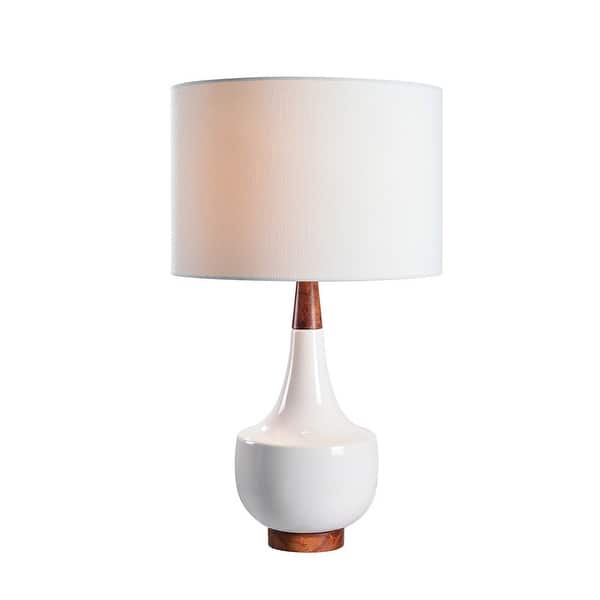 Marlo 26 White Glossy Ceramic Table Lamp Overstock 19292205