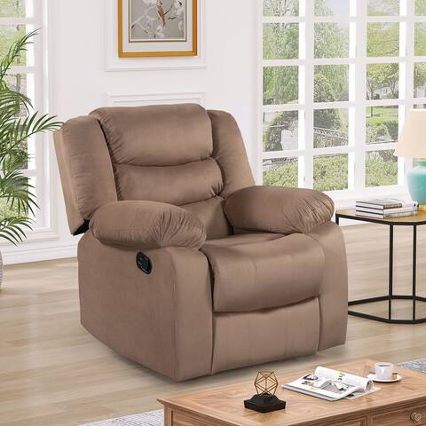 Theater Seating,Velvet Upholstered Manual Recliner Reclining Chair