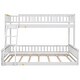 preview thumbnail 27 of 26, Twin XL over Queen Bunk Bed with Ladder and Guardrails,Two Separate Platform Beds