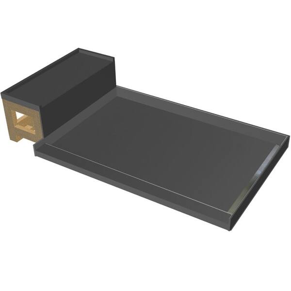 Shop Tile Redi Wf3248r Rb32 Kit Base N Bench 60 X 32 Three Wall