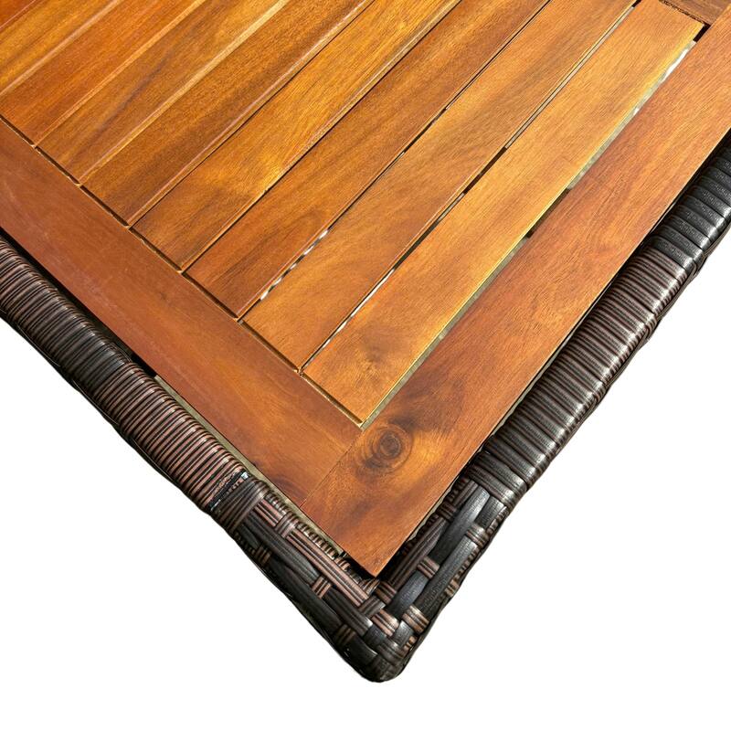 7 Pieces Outdoor Dining Set, Patio Conversation Set with 6 Chairs, Outdoor Table and Chairs Set with Cushion