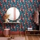 preview thumbnail 2 of 2, Envy Morse Coral and Navy Wallpaper