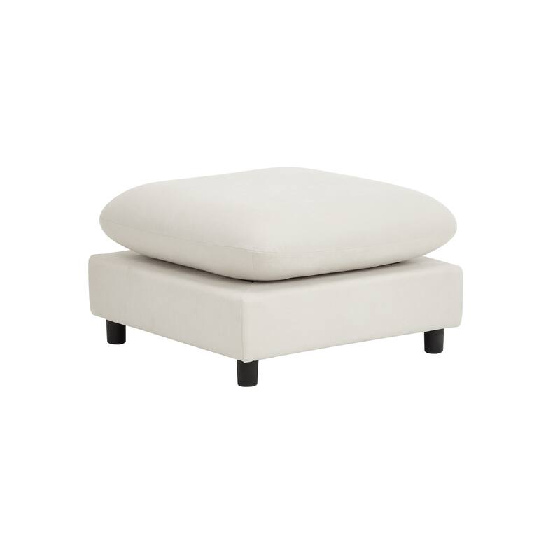 Christopher Knight Home - Evelyn Modern 2-Seater Modular Upholstery Sectional Loveseat Sofa with Ottoman