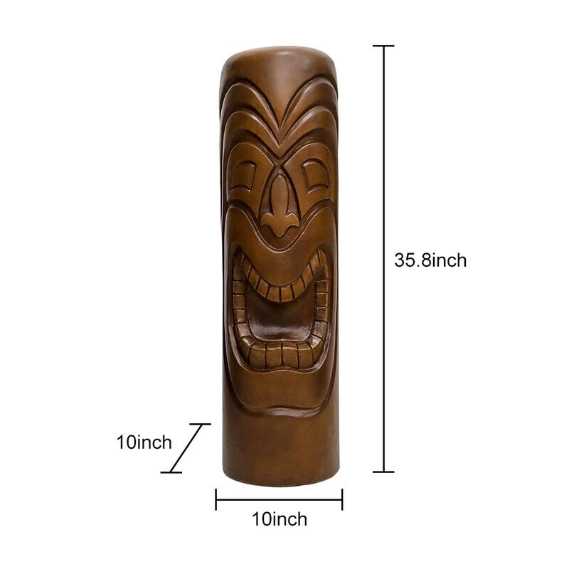 Tiki Head Garden Decor, Garden Sculptures & Statues Totem Pole