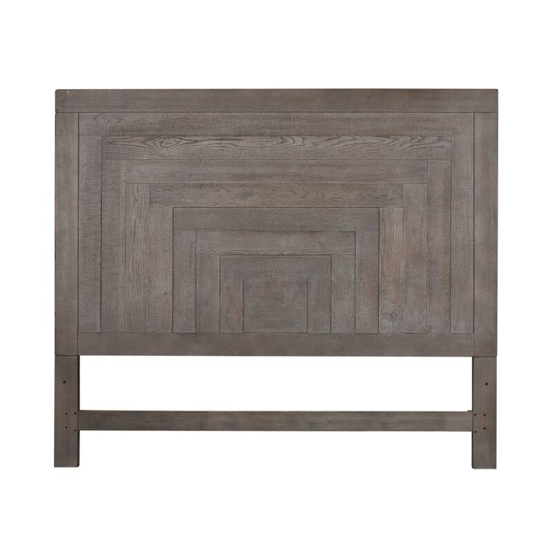 Modern Farmhouse Dusty Charcoal Distressed Queen Panel Headboard
