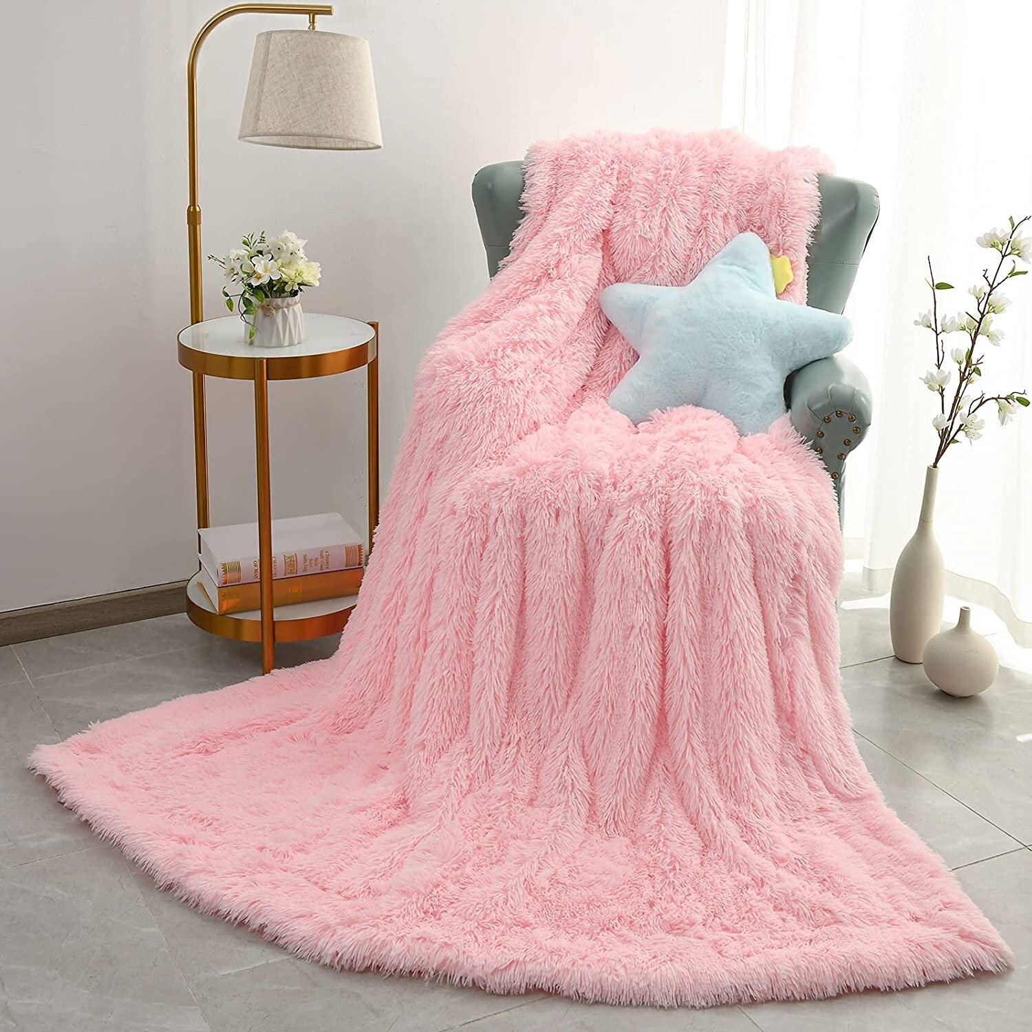 Fuzzy Blanket for Bed Sofa