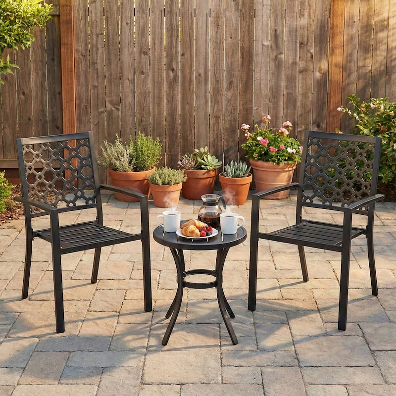 Aoodor Patio Dining Chairs Set of 2