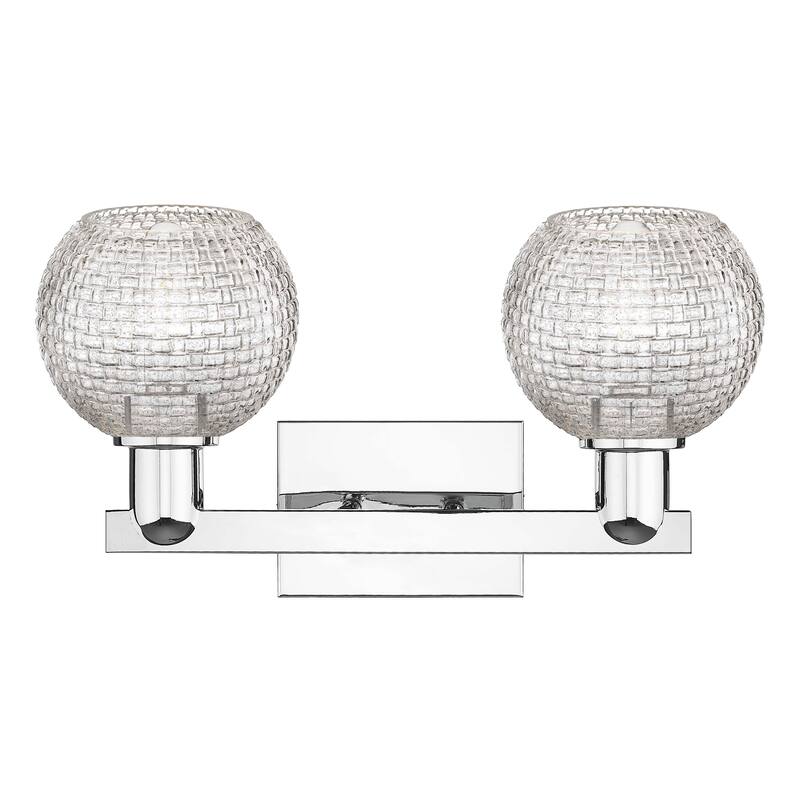 Innovations Lighting Endless Possibilities Arcadia - Athens - 2 Light 17" Basketweave Bath Vanity Light