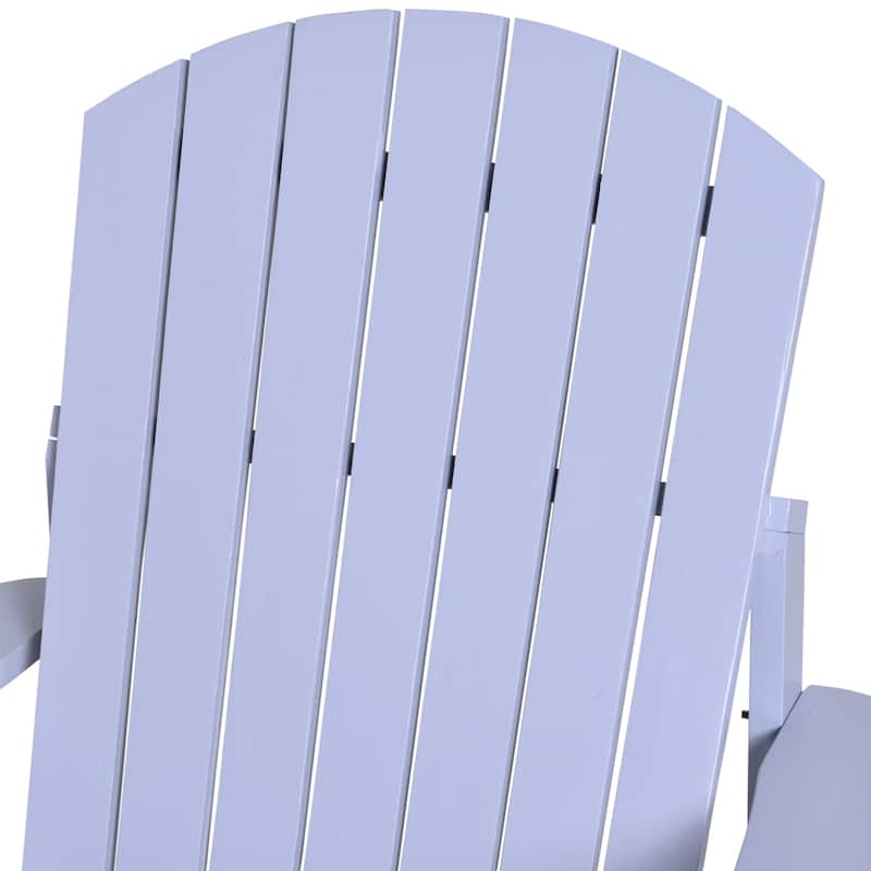 Outsunny Oversized Fir Wood Adirondack Chair with Cup Holder