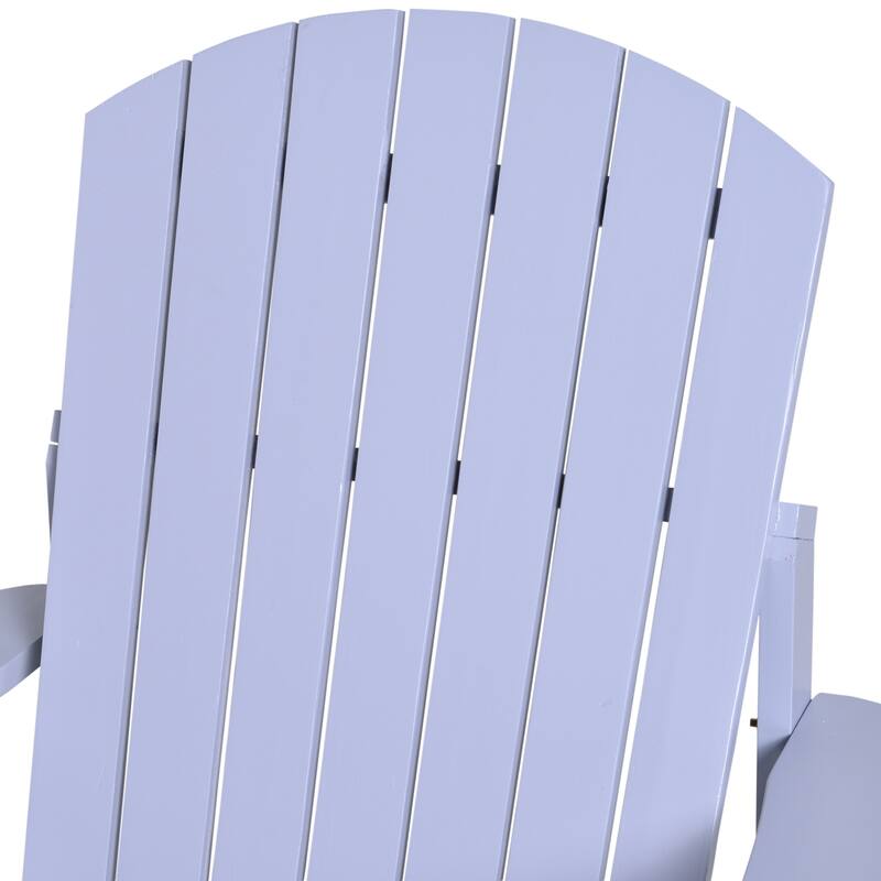 Outsunny Oversized Fir Wood Adirondack Chair with Cup Holder