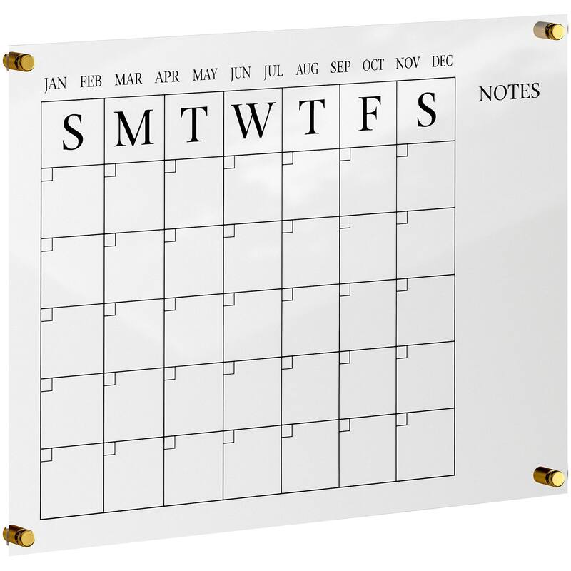 Flash Furniture BR-AC-4560-MS Grayson 24" x 18" Wall Board with Easy - Clear / Black