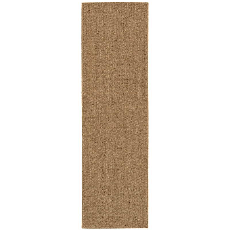 Style Haven Veranda Woven Textured Light Brown Indoor-Outdoor Area Rug - 2'3" x 7'6" Runner - Light Brown