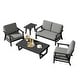 preview thumbnail 25 of 99, 5-Piece Teak Outdoor Conversation Set with Tables.