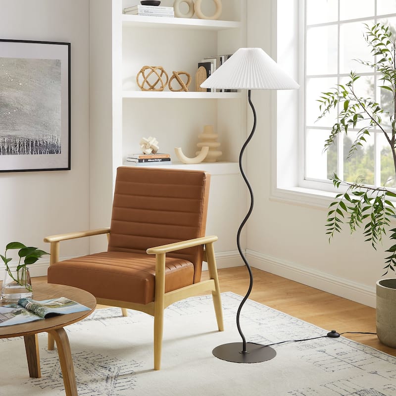 Wave Squiggle Floor Lamp - Black