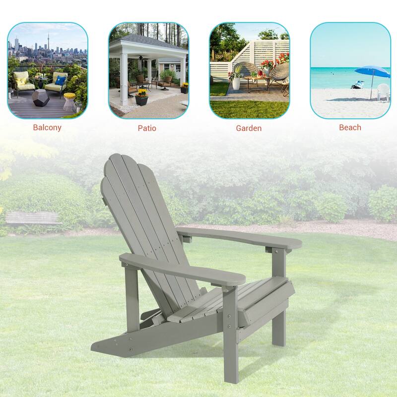 BONOSUKI 2pcs Outdoor Adirondack Chair,HIPS Patio Chair Set