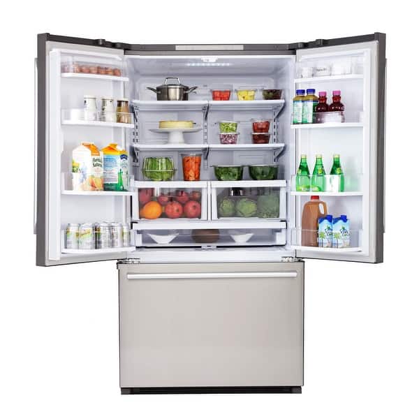 Shop Kucht Pro Style 26 1 Cu Ft 36 In French Door Refrigerator In Stainless Steel With Interior Ice Maker Standard Depth Overstock 28594589